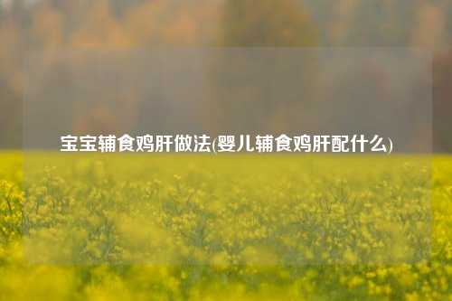 宝宝辅食鸡肝做法(婴儿辅食鸡肝配什么)