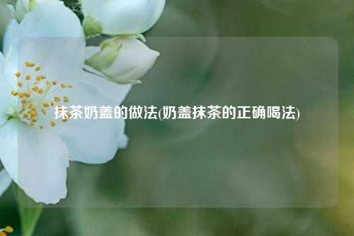 抹茶奶盖的做法(奶盖抹茶的正确喝法)